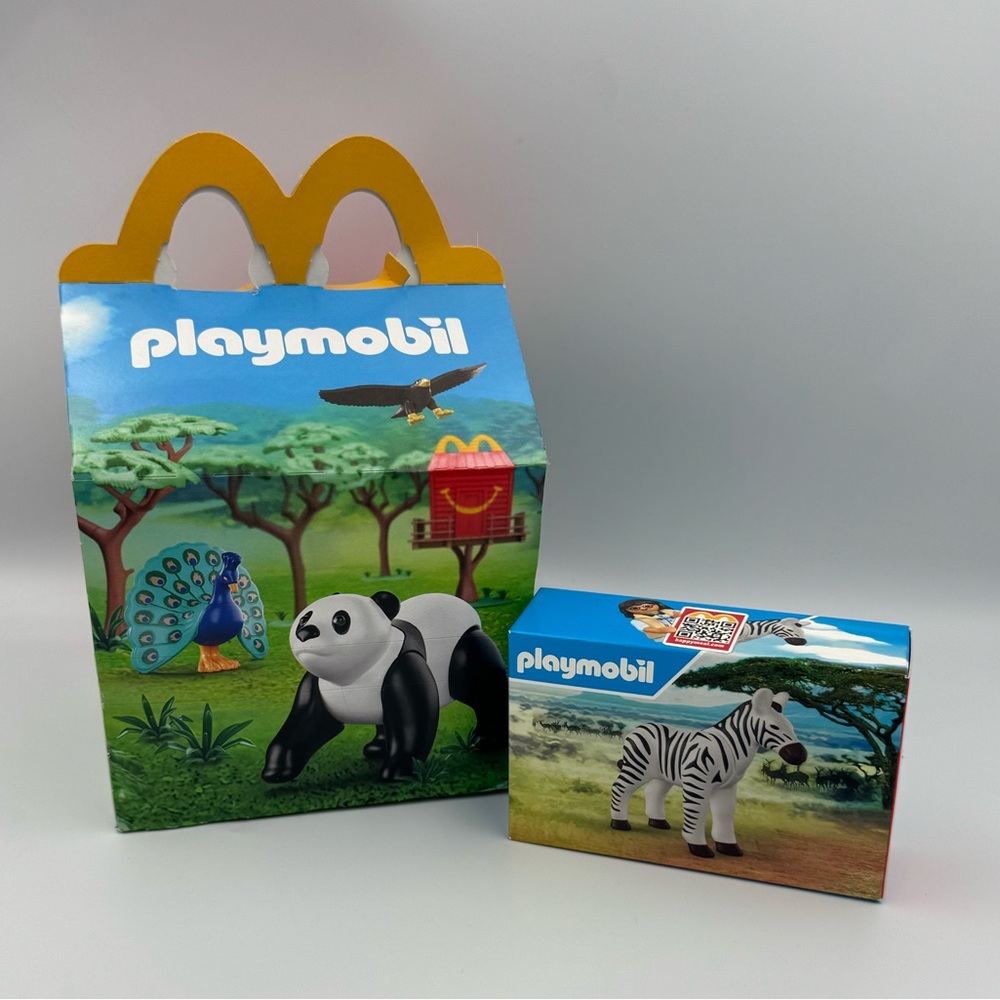 Playmobil McDonald’s Happy Meal Zebra Toy Sealed Box Europe Exclusive Rare